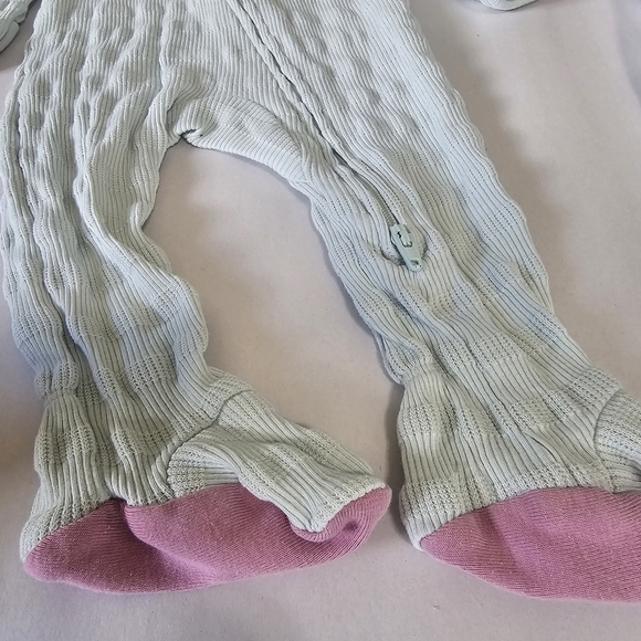 Set of 2 Baby Girl 3-6 M Bodysuits Carters & Cloud Island Green Pink Floral - Picture 7 of 11